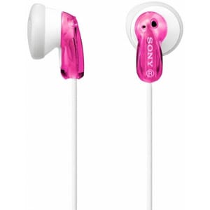 Sony MDR-E9LP Wired Earbud Binaural Stereo Earphone - Pink - Open - 16 Ohm - 18 Hz to 22 kHz - 1.20 m Cable - Mini-phone (