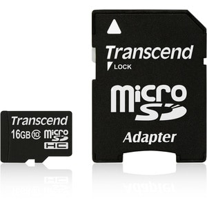 Transcend TS16GUSDHC10 16 GB Class 10 microSDHC - Lifetime Warranty