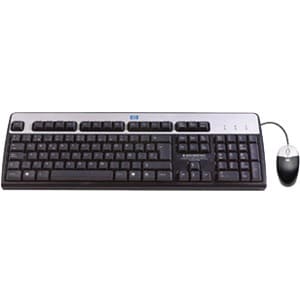 HPE USB BFR with PVC Free US Keyboard/Mouse Kit - USB Cable Keyboard - English (US) - Black - USB Cable Mouse - 400 dpi - 
