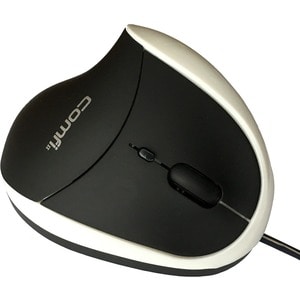 COMFI II WIRED ERGONOMIC COMPUTER MOUSE WHITE - Optical - Cable - White - USB - 1000 dpi - 5 Button(s) - Right-handed