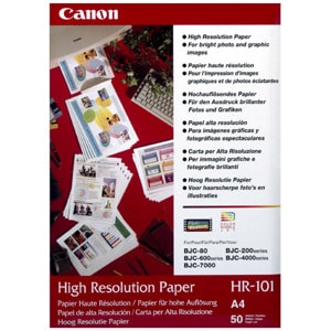 Canon HR-101N Inkjet High Resolution Paper - A4 - 210.06 mm x 297.18 mm - 50 Sheet