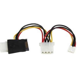 StarTech.com LP4 to SATA Power Cable Adapter with Floppy Power - Power up to two 4-pin LP4hard drives or devices, and a fl