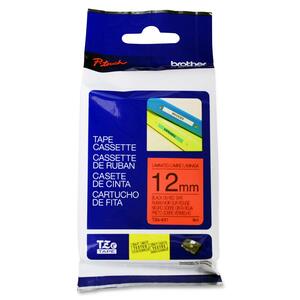 Etikettenband Brother TZE431 - 12 mm Breite x 8 m Länge - Thermotransfer - Rot - Laminiert - 1 Rolle