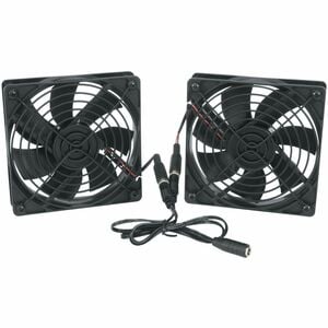 Middle Atlantic DC Fan Kit - 138 CFM, 4.5in DC Fans - 4" Maximum Fan Diameter - 2 x Fan(s) - 138 CFM Maximum Airflow - Bla