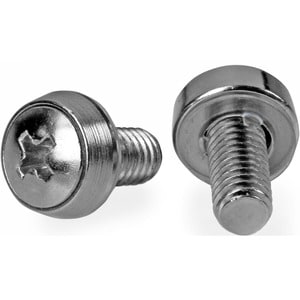 StarTech.com 50 Pkg M6 Mounting Screws for Server Rack Cabinet - Rack Screw - Stainless Steel - Silver - 50 / Pack