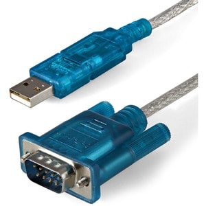 StarTech.com 3ft (91cm) 1-Port USB to RS232 DB9 Serial Adapter Cable, USB to Serial Adapter Cable - M/M - USB to serial DB