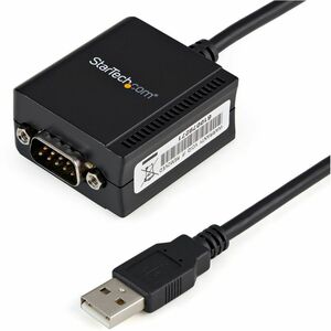 StarTech.com Câble adaptateur de 1,80 m USB vers série DB9 RS232 - Chipset FTDI - 1 x série DB-9 RS-232 à 9 broches - mâle