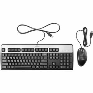 HPE Keyboard & Mouse - USB Cable Keyboard - English (US) - Black - USB Cable Mouse - Black