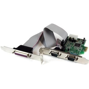 StarTech.com 2S1P Native PCI Express Parallel Serial Combo Card with 16550 UART - PCIe 2x Serial 1x Parallel RS232 Adapter