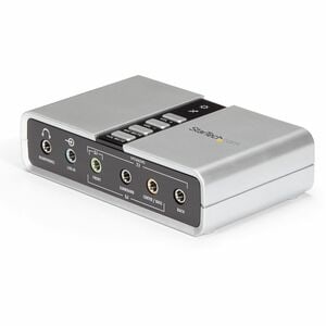 StarTech.com 7.1 USB Audio Adapter External Sound Card with SPDIF Digital Audio - External USB Laptop Sound Card - C-Media