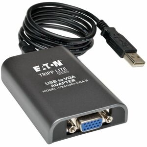 Eaton Tripp Lite Series USB 2.0 to VGA Dual-Monitor Adapter, 128 MB SDRAM, 1920 x 1080 (1080p) @ 60 Hz - 128MB - 1920x1200