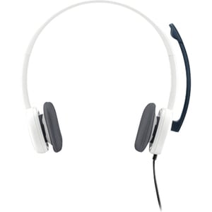 Logitech H150 Wired Over-the-head Stereo Headset - White - Binaural - Semi-open - Noise Cancelling Microphone - Mini-phone