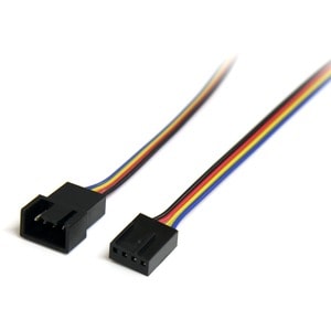 StarTech.com Câble d'extension d'alimentation pour ventilateur 4 broches 30 cm - M/F - Pour Ventilateur - Molex / Molex - 1