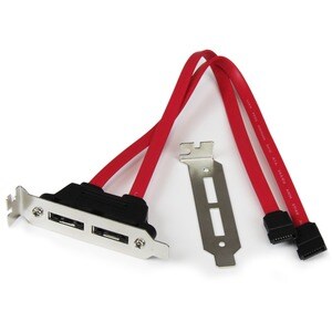 StarTech.com 2 Port Low Profile SATA to eSATA Plate Adapter - Add two eSATA ports to your PC, extended from internal Seria