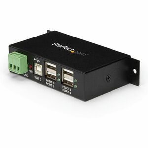 StarTech.com HUB USB 2.0 Industriale in metallo a 4 porte con protezione da sovracorrenti - montabile - 4 Total USB Port(s