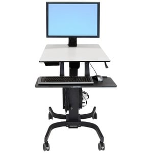 Ergotron WorkFit-C Single HD Sit Stand Workstation - Up to 30" Screen Support - 28 lb Load Capacity - 23.9" Width x 22.8" 