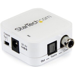 StarTech.com Two Way Digital Coax to Toslink Optical Audio Converter Repeater - 1 x RCA Audio Female, 1 x Toslink Digital 