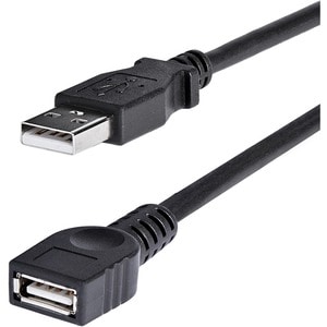 StarTech.com 1,8m (6 ft.) Black USB 2.0 Extension Cable A to A - M/F - 6ft USB 2.0 Extension Cable - 6ft USB male female C