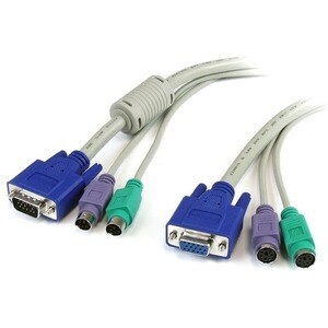 StarTech.com 1.8 m 3-in-1 PS/2 KVM Extension Cable - Extension Cable - Shielding