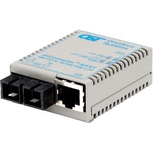 miConverter/S 10/100 Ethernet Fiber Media Converter RJ45 SC Multimode 5km - 1 x 10/100BASE-T, 1 x 100BASE-FX, USB/US AC Po