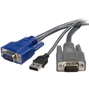 10FT ULTRA-THIN USB VGA 2-IN-1 KVM CABLE