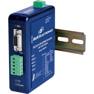 B&B INDUSTRIAL RS232 TO RS485 DB9 DINRAIL - 1 Pack - 1 x 9-pin DB-9 RS-232 Serial Female - 1 x Terminal Block RS-422/485 S