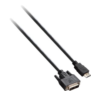 Cable vidéo V7 - 2,01 m DVI-D/HDMI - Cable for Appareil vidéo -  xPrend en charge jusqu'à1920 x 1080 - Blindé - VW-1 - 30 
