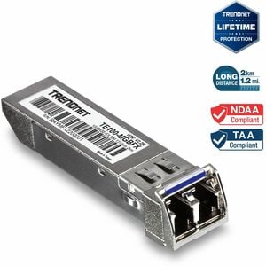 TRENDnet Mini-GBIC Multi-Mode 100Base-FX LC Module (2KM) - For Optical Network, Data Networking - 1 x LC Duplex 100Base-FX