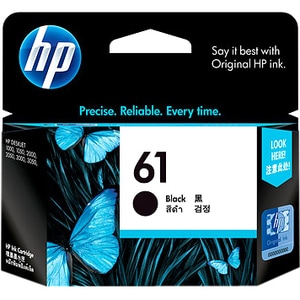 HP 61 Original Standard Yield Inkjet Ink Cartridge - Black - 1 Pack - 170 Pages