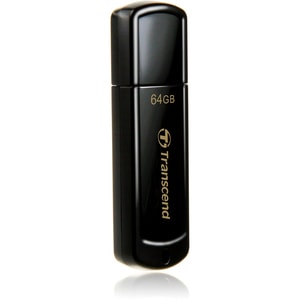 Transcend JetFlash 350 64 GB USB 2.0 Flash-Laufwerk - Schwarz - 15 MB/s Read Speed - 11 MB/s Write Speed - 30 Jahr(e) Gara