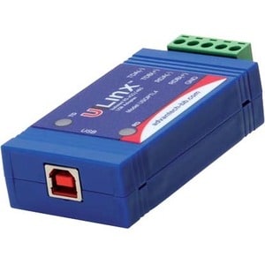 USB to Isolated 422/485 w/Plug Terminal Block and LEDs - B+B SmartWorx - Terminal Block Serial - 1 x Type B Female USB