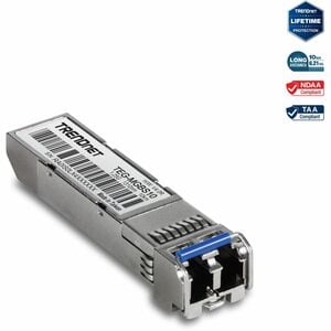 TRENDnet TEG-MGBS10 SFP (mini-GBIC) - 1 x LC Duplex Gigabit Ethernet - TAA Compliant - For Data Networking - Optical Fiber