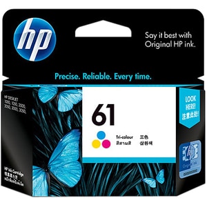 HP 61 Original Standard Yield Inkjet Ink Cartridge - Cyan, Magenta, Yellow - 1 Pack - 150 Pages cyan, 150 Pages magenta, 1
