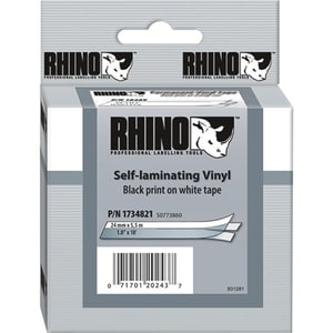 Etiquette pour Câbles Dymo - 25,40 mm Largeur - Rectangle - Transfert thermique - Blanc - Vinyle - Résistant à l'abrasion,