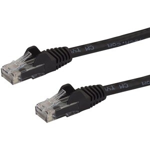 StarTech.com 15 ft Black Snagless Cat6 UTP Patch Cable - Category 6 - 15 ft - 1 x RJ-45 Male Network - 1 x RJ-45 Male Netw