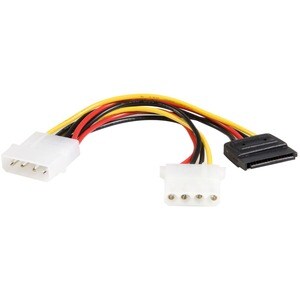 StarTech.com 6in LP4 to LP4 SATA Power Y Cable Adapter - For Hard Drive, Optical Drive - LP4 / SATA, LP4 - 1 Pcs