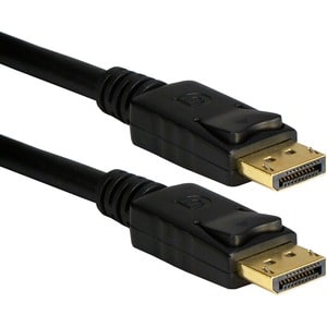 QVS 6ft DisplayPort Digital A/V Cable with Latches - 6 ft DisplayPort A/V Cable for Audio/Video Device, TV, LCD TV, Monito