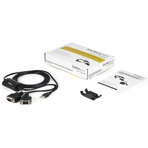 StarTech.com 2 Port FTDI USB auf Seriell RS232 Adapter - USB zu RS-232 Kabel - Schwarz