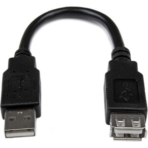 StarTech.com 15cm USB 2.0 Verlängerung - USB-A Verlängerungskabel St/Bu - Cable for Notebook, Flash-Laufwerk, Desktop-Comp