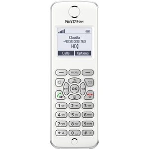 AVM FRITZ!Fon M2 DECT-Schnurlostelefon - Weiß - 300 m Reichweite - 1 Telefonleitung(en) - Freisprecheinrichtung