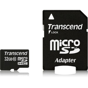 Transcend 32 GB Class 10 microSDHC - 20 MB/s Read - 17 MB/s Write - Lifetime Warranty
