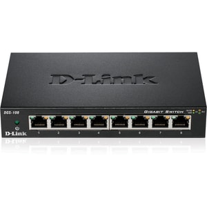 D-Link DES-108. Basic switching RJ-45 Ethernet ports quantity: 8. Vollduplex. MAC Adresstabellengrösse: 1000 Eintragungen,