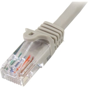StarTech.com 15 m Cat5e Gray Snagless RJ45 UTP Cat 5e Patch Cable - 15m Patch Cord - Make Fast Ethernet network connection