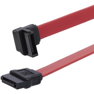 StarTech.com 6in SATA to Left Angle SATA Serial ATA Cable - 1 x Female SATA - 1 x Female SATA - Red