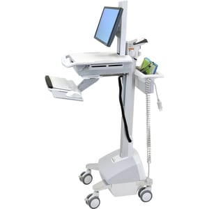 Ergotron StyleView Medizinische Warenkorb - 15,88 kg Kapazität - 4 Rollen - Plastik, Aluminium, Verzinkter Stahl - Grau, W