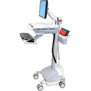 Ergotron StyleView Medical Trolley - 15.88 kg Capacity - 4 Casters - Plastic, Aluminium - 1282.7 mm Height - Grey
