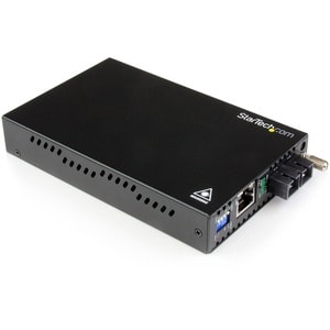 StarTech.com Gigabit Ethernet Single Mode Fiber Media Converter SC 40 km - 1000 Mbps - Supports standalone operation; or i