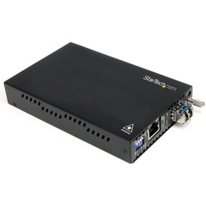 StarTech.com Multimode (MM) LC Fiber Media Converter for 1Gbe Network - 550m Range - Gigabit Ethernet - 850nm - with SFP T