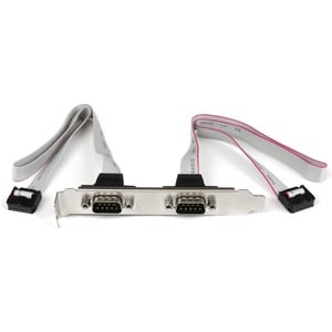 StarTech.com Staffa porta seriale DB9 16" a 2 porte a header a 10 pin - Cable for Scheda Madre, Dispositivo POS, PC - 28 A