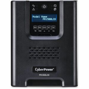 CyberPower PR1500LCD Smart App Sinewave UPS Systems - 1500VA/1500W, 120 VAC, NEMA 5-15P, Mini-Tower, Sine Wave, 8 Outlets,